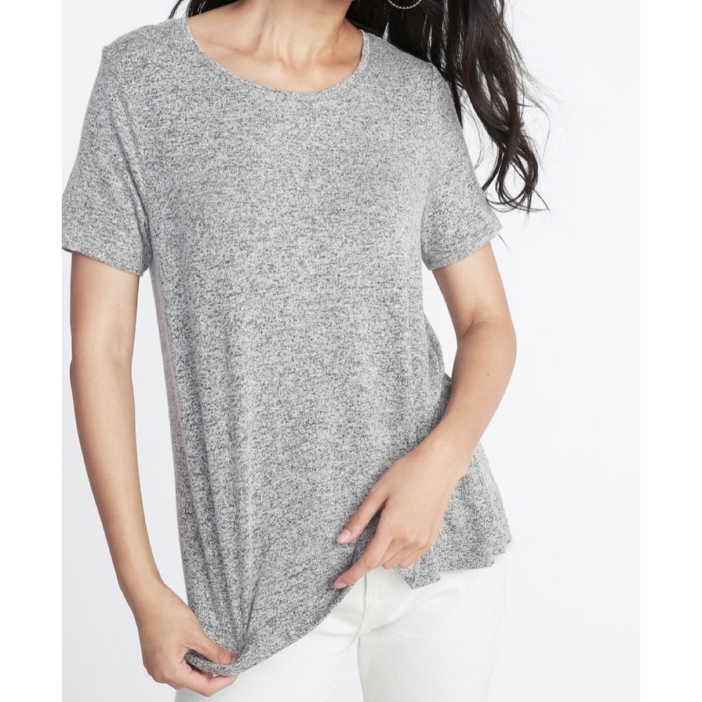 THREE DOTS • Grey Marled Casual Crewneck Short Sleeve Tee, M - Picture 12 of 12